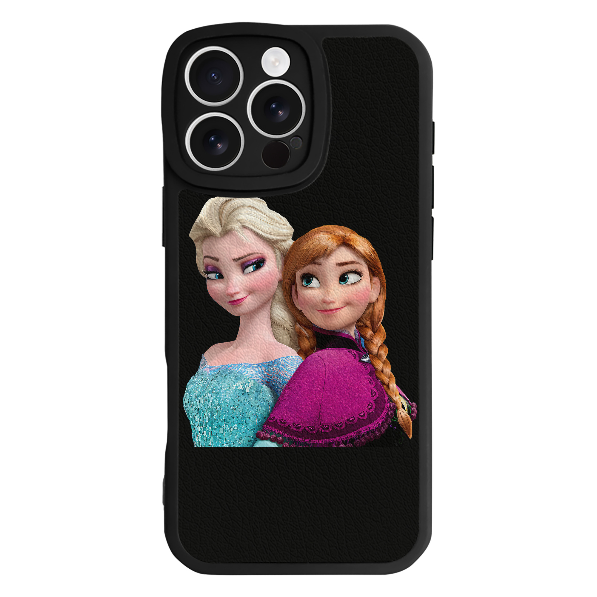 （画像用） アナと雪の女王 アンナ エルサ Frozen Anna Elsa 【iPhone 16シリーズ対応】シリコンスマホケース（レザー調） 材質：シリコン